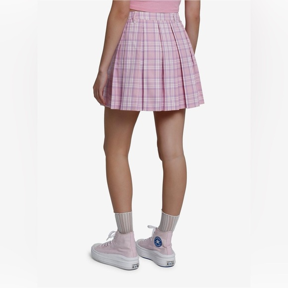 Hot Topic Sweet Society Pink & Lavender Plaid Pleated Skirt Size XL - Picture 2 of 11
